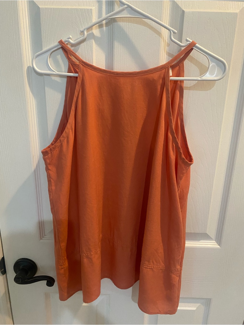 Loft women’s  Sleeveless Halter Tank Top - Rust Orange. Tie back.